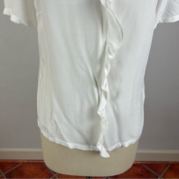Marc O’ Polo White Ruffle V Neck Top - Picture 6 of 9